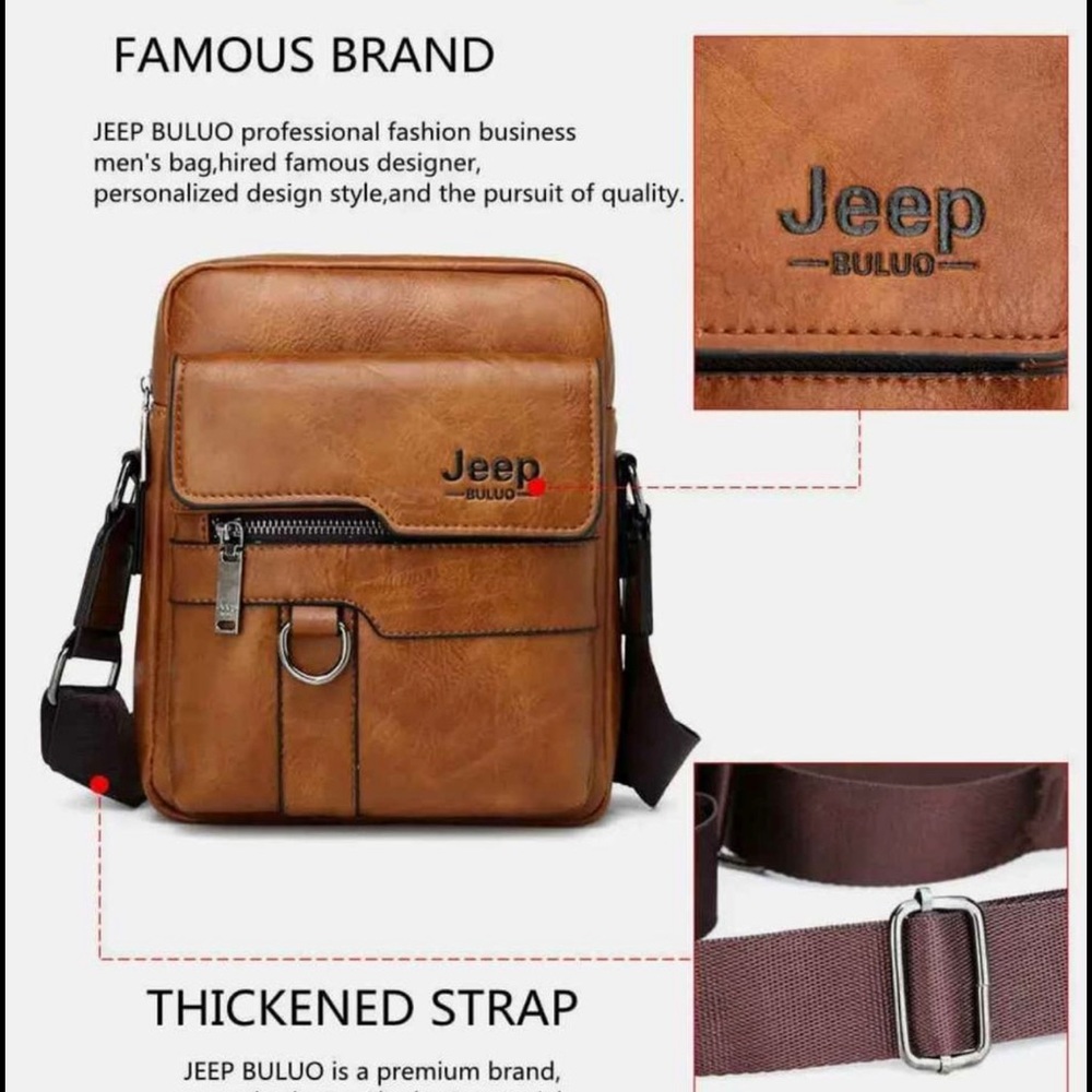 - 🔥 JEEP BULUO CROSSBODY BUSINESS HANDBAG VINTAGE LUXURY🔥 PERFECT GIFT 🎁 - Picture 5 of 7
